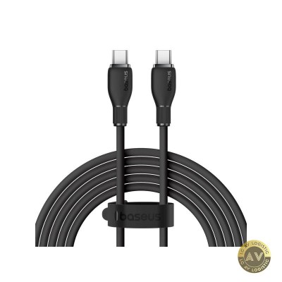 Cablu Date si Incarcare USB-C - USB-C Baseus Pudding 100W 1.2m Negru P10355702111-00 foto