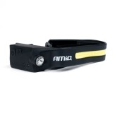 Lanterna frontala LED AMiO LH05 cu senzor de miscare, 400lm, COB + XPE, 4 moduri de iluminare, USB-C, acumulator 1200mAh, IPX4, neagra