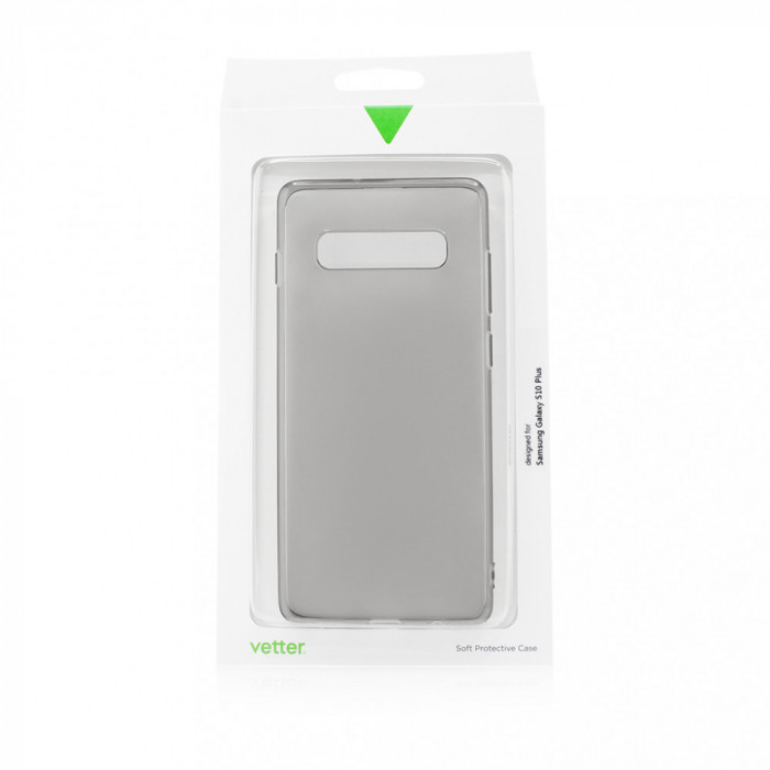 Husa de protectie Vetter pentru Samsung Galaxy S10 Plus, Soft Touch Ultra Slim, Grey