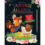 Rejtőzk&ouml;dő tanyasi &aacute;llatok - Kifestőf&uuml;zet kapar&oacute;s &eacute;s sz&iacute;nezős oldalakkal, 2024