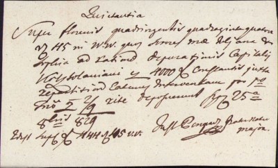 A319 Chitanță olografă, 1829, &amp;icirc;n limba latină foto