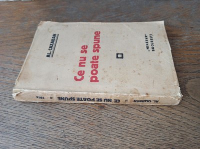 Al. Cazaban- Ce nu se poate spune, 1914, ed. 1 foto