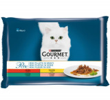 Gourmet Perle Multipack cu Vita, Pui, Iepure, Somon, 4 x 85 g