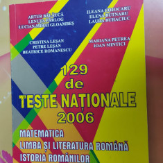 129 DE TESTE NATIONALE MATEMATICA LIMBA ROMANA ISTORIA GEOGRAFIA BALAUCA