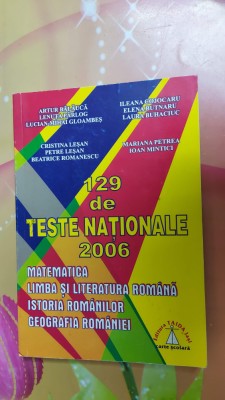 129 DE TESTE NATIONALE MATEMATICA LIMBA ROMANA ISTORIA GEOGRAFIA BALAUCA foto