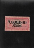 Germania 5000000 5.000.000 marci mark 1923 Wurttemberg seria007911