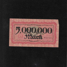 Germania 5000000 5.000.000 marci mark 1923 Wurttemberg seria007911