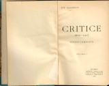 1573SPN Titu Maiorescu, Critice 1866-1907, ediție completă, volumele I-III, 1908