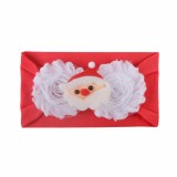 Bentita rosie cu alb lata pentru fetite - Mos Craciun