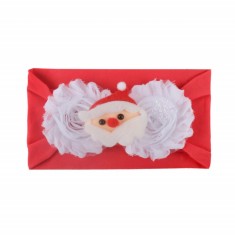 Bentita rosie cu alb lata pentru fetite - Mos Craciun