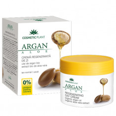 Crema Regeneranta de Zi cu Ulei Argan Bio si Extract Bio de Aloe Vera Cosmetic Plant 50ml