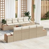 Cumpara ieftin Set de canapele pentru grădină cu pernă 9 pcs Bej Rattan poli