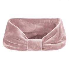Bentită Păr Damă, Model Lățime 12cm, Catifelată, Culoare Nude, Nod Decorativ