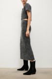 Answear Lab botine din piele intoarsa femei, culoarea negru, cu toc drept, izolare usoara