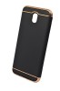 Husa Samsung Galaxy J3 2017 3in1 Neagra Protectie Completa PC Anti-zgarieturi Bumpere Crom