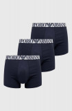 Emporio Armani Underwear boxeri 3-pack barbati, culoarea albastru marin