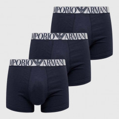 Emporio Armani Underwear boxeri 3-pack barbati, culoarea albastru marin