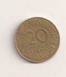 Moneda Franta - 20 Centimes 1987