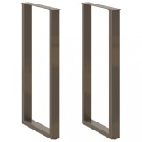 vidaXL Picioare de masă de bar &icirc;n formă de U, 2 buc., oțel natural, 60 x (110-111) cm 4013251