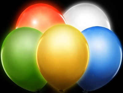 5 Baloane Luminate LED foto