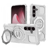 Husa pentru Samsung Galaxy S25+ S936, Techsuit, Carbon Shield Pro, Alba