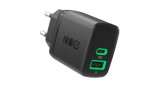 &Icirc;ncărcător Greencell PowerSource Duo30 USB/USB-C Negru Adaptor de alimentare 30W Livrare energie