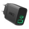&Icirc;ncărcător Greencell PowerSource Duo30 USB/USB-C Negru Adaptor de alimentare 30W Livrare energie
