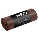 Saci menajeri pentru deseuri 60L maro, 35 microni, 10 buc, NEO TOOLS