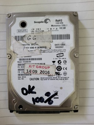 hard sata pentru laptop - SEAGATE de 100 de gb foto