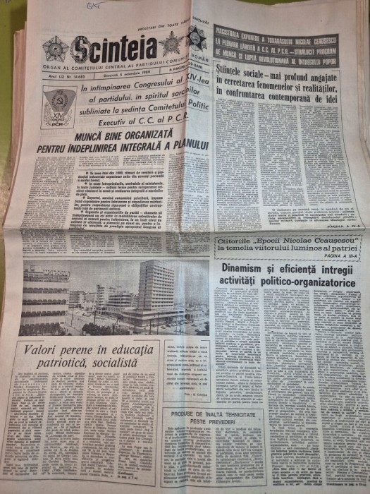 ziarul scanteia 5 noiembrie 1989 - complexul de poduri fetesti cernavoda