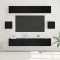 Set comodă TV 8 pcs Stejar negru 60 x 30 x 30 cm Lemn compozit
