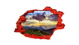 Cumpara ieftin Autocolant decorativ, Gaura in perete, Natura si peisaje, Multicolor, 85 cm, 2011ST-2, Oem
