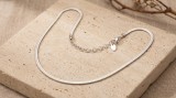 COLIER ARGINT 925 PLAT TIP SARPE - LANTISOR HERRINGBONE MINIMALIST ELEGANT