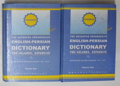 THE ARYANPUR PROGRESSIVE ENGLISH - PERSIAN DICTIONARY , TWO VOLUMES , EXPANSIVE by MANOOCHEHR ARYANPUR KASHANI , 2000 foto