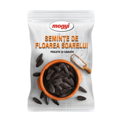 Seminte de Floarea Soarelui Negre MOGYI, Prajite si Sarate, 200 g, Seminte Prajite, Seminte Prajite Negre, Seminte Prajite in Coaja, Seminte Prajite S foto