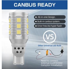 Set de 2 becuri Led Xentech Light W16W 3030 7w 12v 720 lumeni canbus - 6000 k