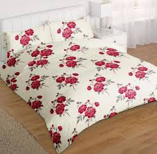 Lenjerie de pat pentru 2 persoane Vanora Home, 4 piese, microfibra, Red Rose foto