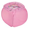 Cos textil pliabil roz cu unicorn, CMCLASS - Organizator depozitare jucarii camera copilului