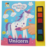 Carticica de colorat si pictat cu degetul - Unicorn, Buddy&amp;Barney