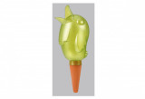 Picuratoare pentru plante Scheurich, forma de rata, din plastic si cornet de lut, 33 cm inaltime, 1L, verde - RESIGILAT