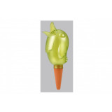Picuratoare pentru plante Scheurich, forma de rata, din plastic si cornet de lut, 33 cm inaltime, 1L, verde - RESIGILAT