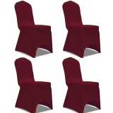 Cumpara ieftin Husa de scaun elastica, 4 buc., rosu bordo