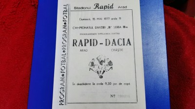 program Rapid Arad - Dacia Orastie foto