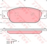 Set placute frana,frana disc JAGUAR S-TYPE (CCX) (1999 - 2009) TRW GDB1510