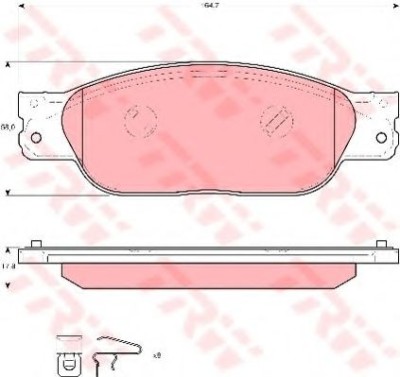 Set placute frana,frana disc JAGUAR S-TYPE (CCX) (1999 - 2009) TRW GDB1510 foto