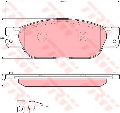 Set placute frana,frana disc JAGUAR S-TYPE (CCX) (1999 - 2009) TRW GDB1510