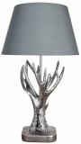 Lampa de masa argintie cu niste coarne de cerb CW259, Veioze