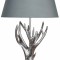 Lampa de masa argintie cu niste coarne de cerb CW259