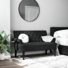 VidaXL Bancă cu spătar, negru, 120x62x75,5 cm, textil 372122