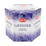 Cumpara ieftin Conuri parfumate aromaterapie lavanda backflow 40 buc, relaxare, improspatare aer, meditatie si ambient calm